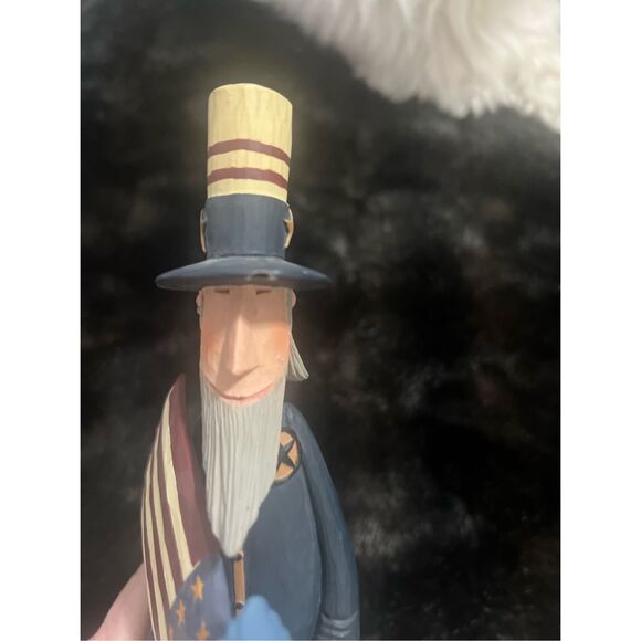 WILLIRAYE STUDIO "WALKING THE HOG" - UNCLE SAM, WALKING A PIG 10" patriotic - Picture 7 of 10